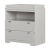 10272 Soft Gray Changing Table with Storage - Reevo -6