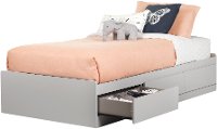 10580 Soft Gray Twin Mates Bed (39 Inch) - Reevo -2