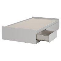 10580 Soft Gray Twin Mates Bed (39 Inch) - Reevo -3