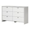 10276 Soft Gray and White 6-Drawer Double Dresser - Cookie -2