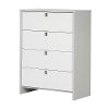 10277 Soft Gray and White 4-Drawer Chest - Cookie -3