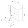 10277 Soft Gray and White 4-Drawer Chest - Cookie -6