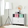 10278 Cookie Gray and White Changing Table with Storage - South Shore