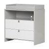 10278 Soft Gray and White Changing Table with Storage - Cookie -2