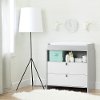 10278 Soft Gray and White Changing Table with Storage - Cookie -7
