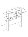 10512 Soft Gray and White Twin Bookcase Headboard (39 Inch) - Cookie -4