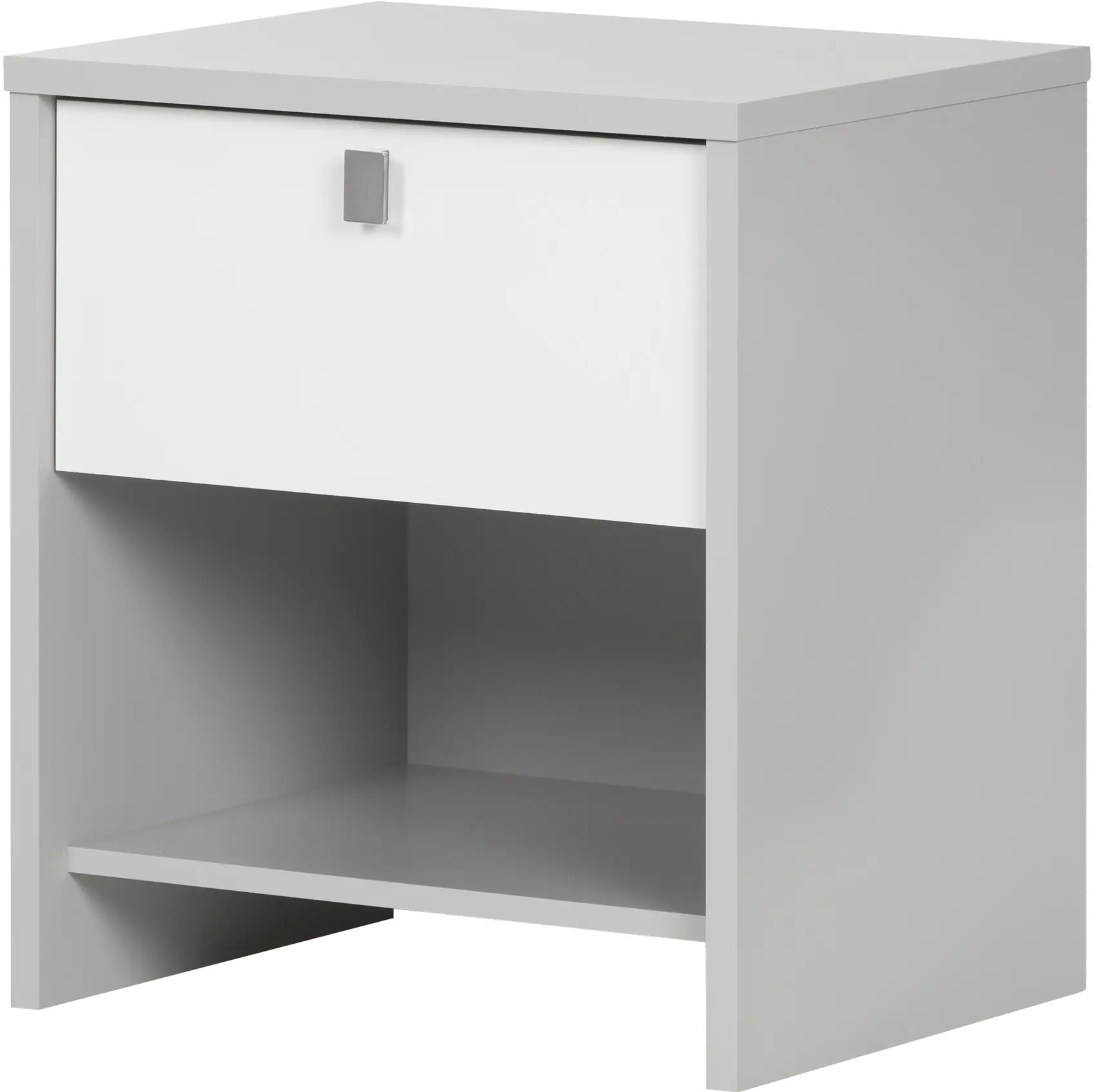 10513 Soft Gray and White Nightstand - Cookie -2