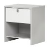 10513 Soft Gray and White Nightstand - Cookie -2