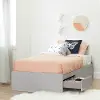 10578 Cookie Gray Twin Mates Bed with 3-Drawers (39 Inch) - South Shore