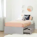 10578 Cookie Gray Twin Mates Bed with 3-Drawers (39 Inch) - South Shore