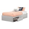10578 Soft Gray Twin Mates Bed with 3-Drawers (39 Inch)- Cookie -7