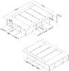 10487 Black Oak Full Platform Bed with Storage and Baskets - Flexible-6