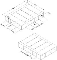 10487 Black Oak Full Size Platform Bed with Storage and Baskets - Flexible-6