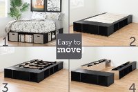 10487 Black Oak Full Size Platform Bed with Storage and Baskets - Flexible-7
