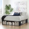 10488 Black Oak Queen Platform Bed with Storage and Baskets - Flexible