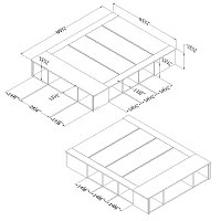 10488 Black Oak Queen Platform Bed with Storage and Baskets - Flexible-7