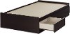 10571 Chocolate Twin Mates Bed with 3 Drawers (39 Inch )-3