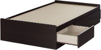 10571 Chocolate Twin Mates Bed with 3 Drawers (39 Inch )-3