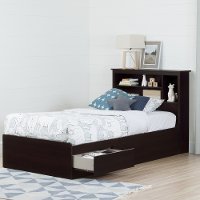 10571 Chocolate Twin Mates Bed with 3 Drawers (39 Inch )-6