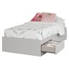 10572 Soft Gray Twin Mates Bed with 3 Drawers (39 Inch )-2