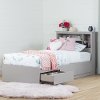 10572 Soft Gray Twin Mates Bed with 3 Drawers (39 Inch )-6