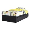 10575 Pure Black Twin Mates Bed with 3 Drawers (39 Inch) -2