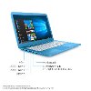 X7S44UA#ABA HP Stream 14 Inch S14-AX010nr Laptop - Aqua Blue-3