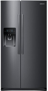 RS25J500DSG Samsung Side-by-Side Refrigerator - 36 Inch Black Stainless Steel