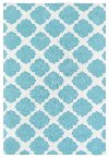 4 x 6 Small Ivory and Turquoise Blue Rug - Lily & Liam