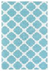 5 x 7 Medium Ivory and Turquoise Blue Rug - Lily & Liam