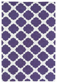 5 x 7 Medium Purple and Ivory Area Rug - Lily & Liam