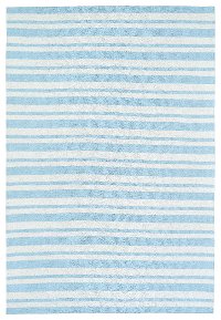 4 x 6 Small Striped Ivory and Blue Rug - Lily & Liam