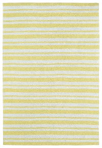 5 x 7 Medium Striped Yellow and Ivory Area Rug - Lily & Liam