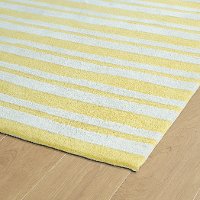 5 x 7 Medium Striped Yellow and Ivory Area Rug - Lily & Liam-2