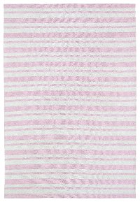 4 x 6 Small Striped Pink & Ivory Area Rug - Lily & Liam