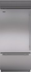 BI-36U/S/TH-LH Sub-Zero 36 Inch Classic Bottom Freezer Refrigerator - Left Hinge