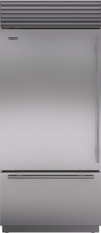 BI-36U/S/TH-LH Sub-Zero 36 Inch Classic Bottom Freezer Refrigerator - Left Hinge