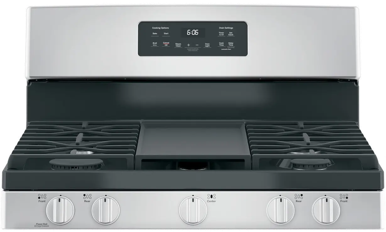 JGBS66REKSS GE 30 Inch Gas Range with Griddle - 5 cu. ft., Stainless Steel-4