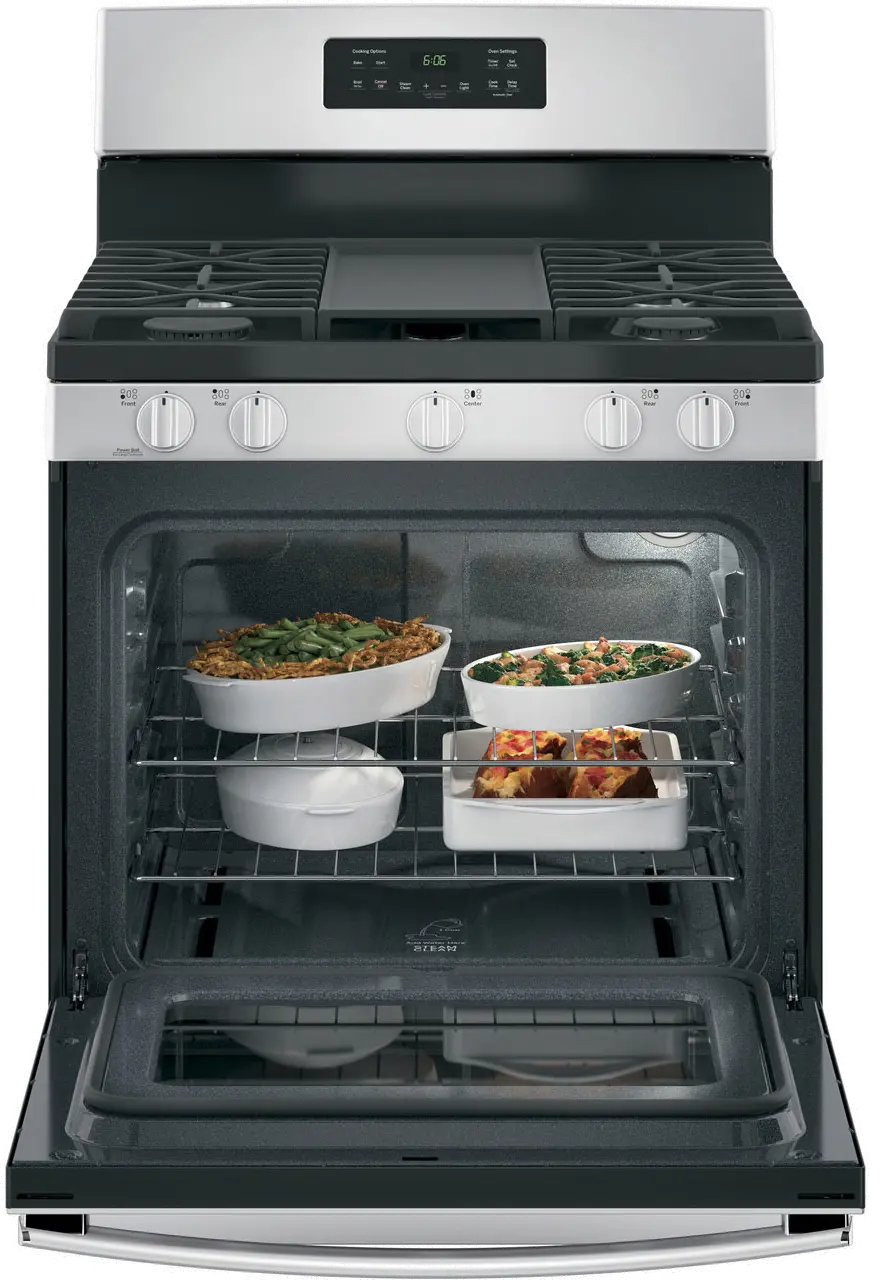 JGBS66REKSS GE 30 Inch Gas Range with Griddle - 5 cu. ft., Stainless Steel-5