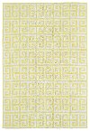 LAL03-28-46 4 x 6 Small Geometric Yellow and Ivory Area Rug - Lily & Liam-1
