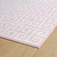 4 x 6 Small Geometric Pink and Ivory Area Rug - Lily & Liam-2