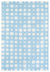 5 x 7 Medium Dotted Ivory and Blue Rug - Lily & Liam