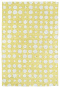 5 x 7 Medium Dotted Yellow and Ivory Area Rug - Lily & Liam