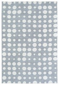 4 x 6 Small Dotted Gray & Ivory Area Rug - Lily & Liam