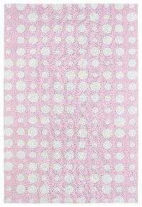 4 x 6 Small Dotted Pink & Ivory Area Rug - Lily & Liam