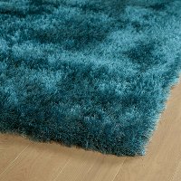 3 x 5 Small Teal Blue Shag Rug - Posh-2