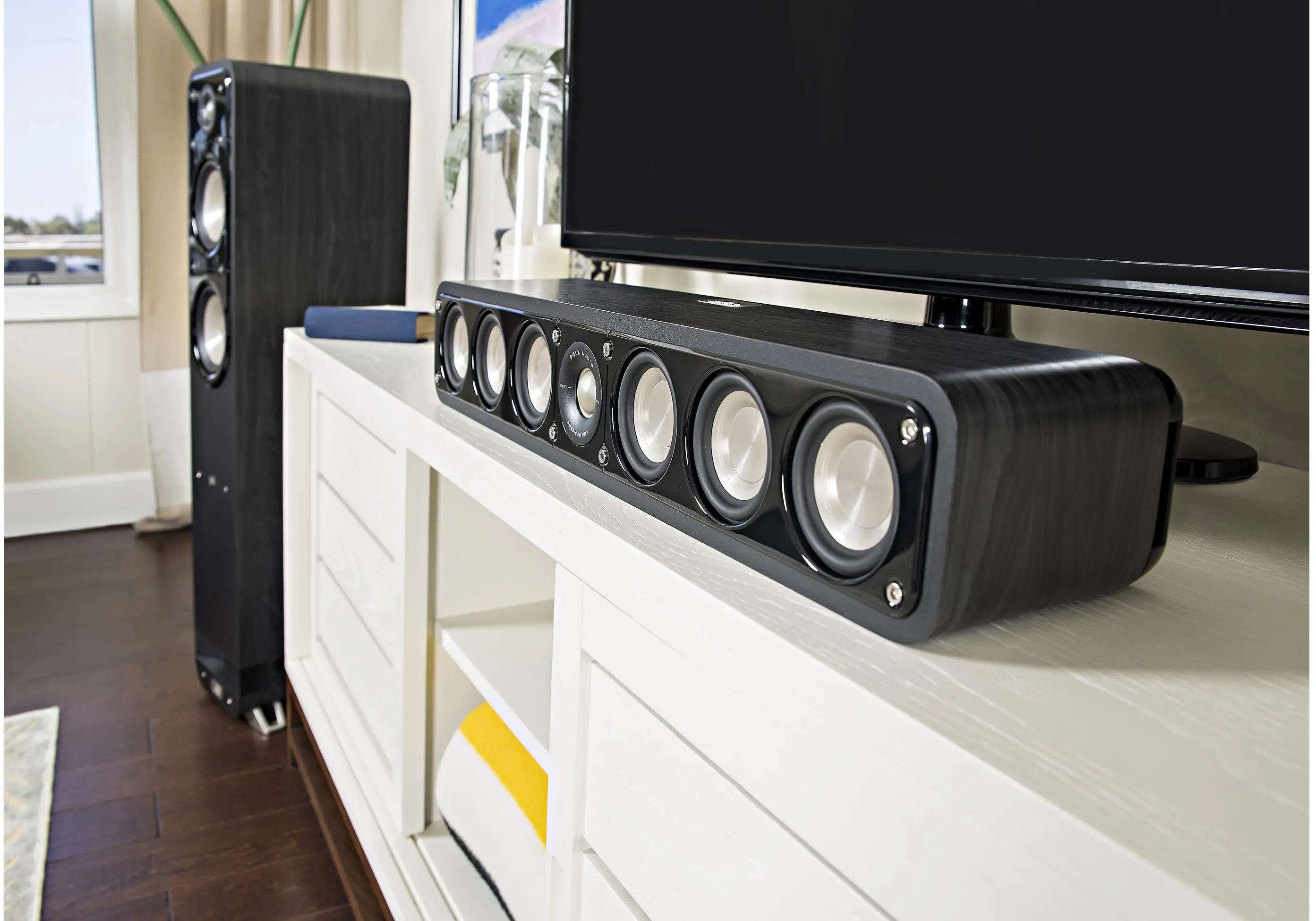 SIG-S35,CNTR,BLK,EA Polk Audio Signature S35 Home Theater Slim Center Speaker-4
