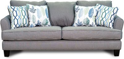 Casual Contemporary Gray-Blue Sofa - Bryn