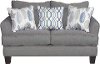 Casual Contemporary Gray-Blue Loveseat - Bryn