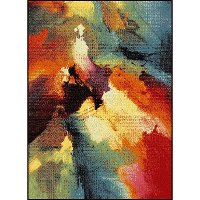 AVON/1701-MULTI..2 5 x 7 Medium Contemporary Red, Blue & Green Area Rug - Avon
